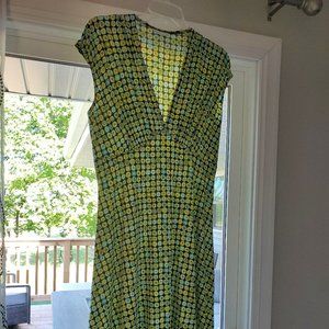 Multi Color Deep V Dress